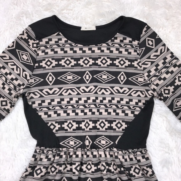 SOLD Everly | Aztec Fit N Flare Sweater Dress L - Picture 5 of 8
